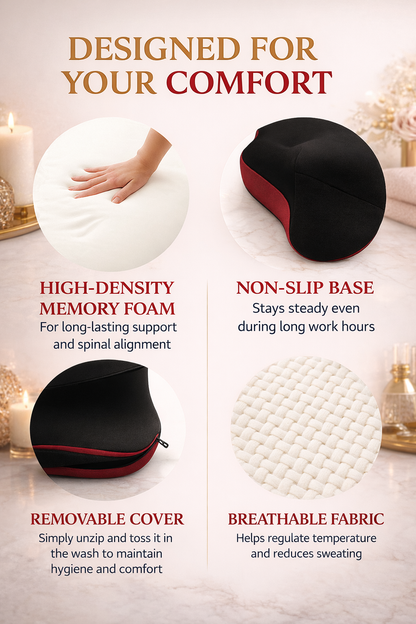 Ergonomic Seat Cushion for Better Posture and All-Day Comfort on Any Chair.