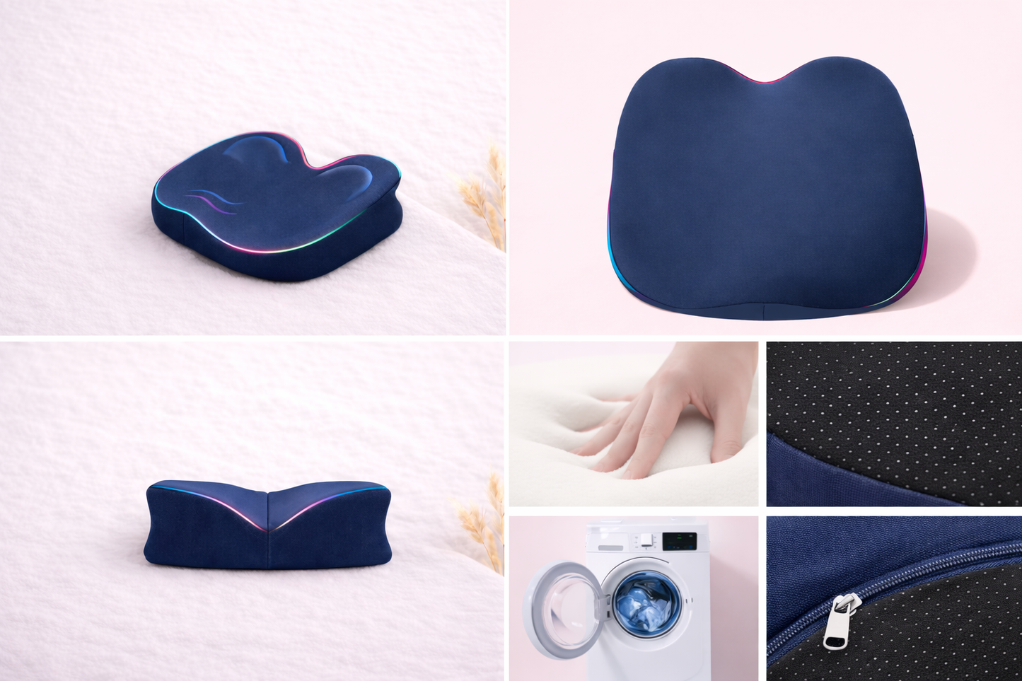 Memory Foam Ergonomic Seat Cushion for Back Pain Relief – Comfort for Work, Gaming, and Long Sitting Hours