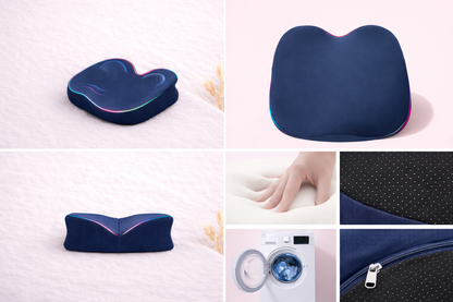 Memory Foam Ergonomic Seat Cushion for Back Pain Relief – Comfort for Work, Gaming, and Long Sitting Hours