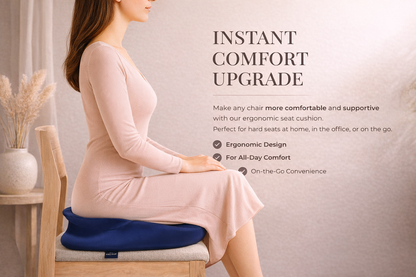 Memory Foam Ergonomic Seat Cushion for Back Pain Relief – Comfort for Work, Gaming, and Long Sitting Hours