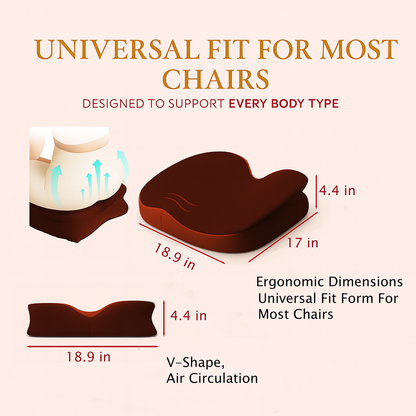Ergonomic Seat Cushion for Better Posture and All-Day Comfort on Any Chair.